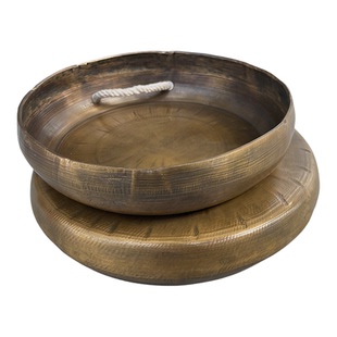 【青铜圆边马锣】13cm15公分平面铜锣老式马锣小月锣道士锣小手锣