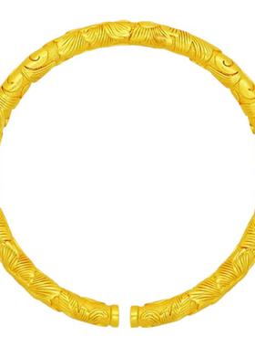 2025新款铜镀金富贵牡丹花手镯