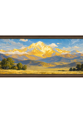 挂画客厅2026新款，复古风景油画