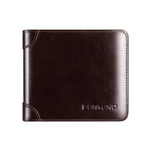 男士钱包真皮短款商务休闲皮夹2025新款头层牛皮超薄大容量钱夹男