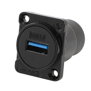 D型模块插座USB数据扩展安装固定86面板机箱前置直通对接母座双口