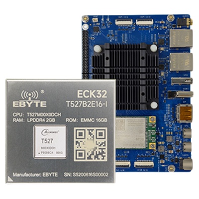 国产全志T527工业Linux AI核心板8核A55嵌入式3.5寸双千兆单板机