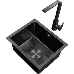 纳米蜂窝压纹不锈钢小水槽单槽水吧台迷你水池小尺寸洗菜盆台下盆