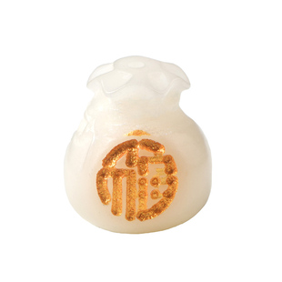 天然白玉菩提炭烤猫爪钱袋阿呆葫芦diy手工饰品文玩配件材料珠子