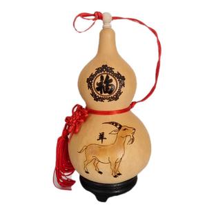 包邮开口木塞天然十二生肖葫芦摆件家居门厅挂件丑牛亥猪子鼠酉鸡