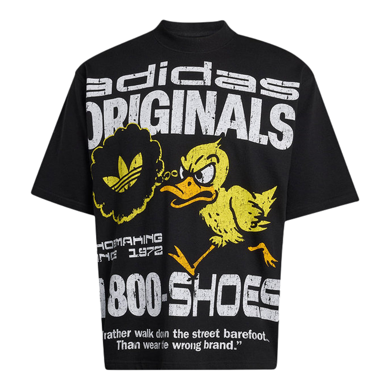 adidas三叶草男卡通印花短袖T恤