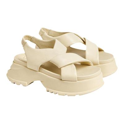 休闲凉鞋真皮后绊带交叉带凉鞋