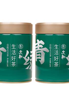 文新雨前特级信阳毛尖青绿密封罐