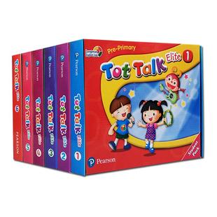 原版进口朗文培生出版社幼儿英语直通车Tot Talk1/2/3/4/5/6级幼儿英语启蒙教材正版 TotTalk包含书本+练习册+读物*3赠送资料