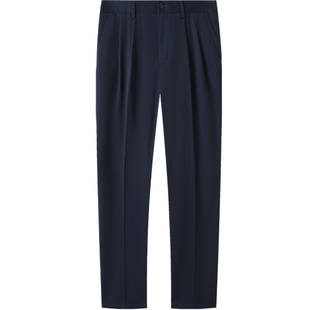 【纯棉双褶】浪登男款2025新款休闲裤秋季商务裤子宽松直筒长裤