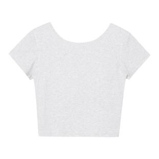 JoyceBra  带胸垫交叉美背免穿内衣上衣一体式短款辣妹短袖T恤女