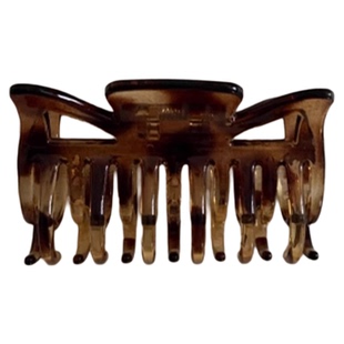 老友记瑞秋同款玳瑁色双齿抓夹ins复古时髦盘发卡中小号鲨鱼夹子