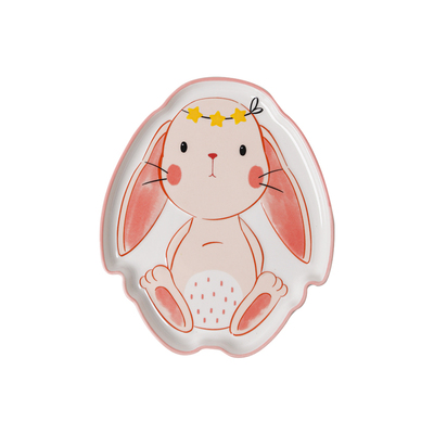 小兔子浮雕碗盘咖啡杯碟茶壶陶瓷