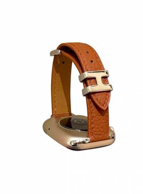适用iwatch秋冬H扣荔枝纹皮表带