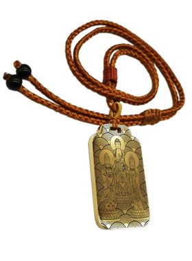 西方三圣观世音菩萨吊坠项链挂件