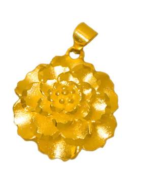 仿真金色四叶草方糖吊坠不含链