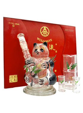 2005年五粮液（熊猫抱竹红）39度500ml浓香型 盒装