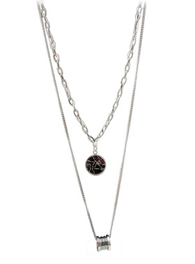 双层钛钢项链女轻奢潮高端大气