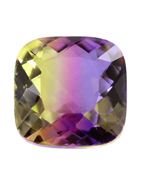 肥正方形仿天然石西瓜碧玺裸石 枕形紫黄金色宝石戒面DIY补钻BX11