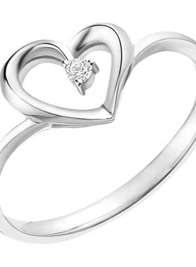 PRINGXY女轻奢镂空爱心戒指