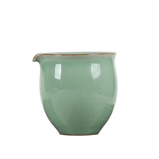 龙泉青瓷哥窑冰裂纹开片功夫茶具配件公道杯陶瓷茶海匀杯分茶器