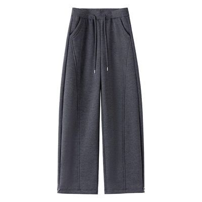 羊毛呢阔腿弯刀裤女秋冬2025新款