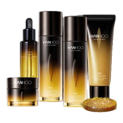 韩后金茶时光鱼子酱紧致洗面奶水乳霜精华淡纹补水保湿护肤品女