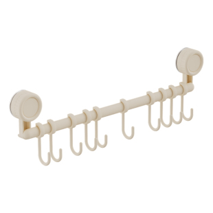 川岛屋吸盘挂钩免打孔厨房挂钩架真空吸盘强力承重门后一排式挂钩