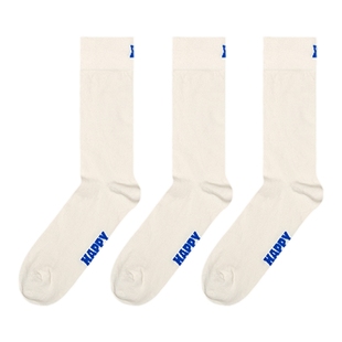 HappySocks袜子男女款秋季纯色棉袜中筒袜3双装ins潮中筒袜小腿袜