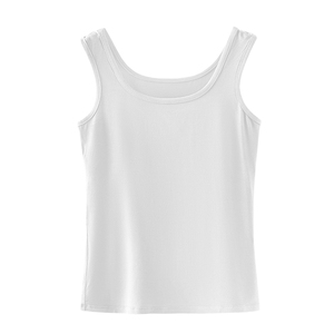 莫代尔u领吊带背心女内搭夏季外穿漏背美背打底衫遮副乳无袖上衣