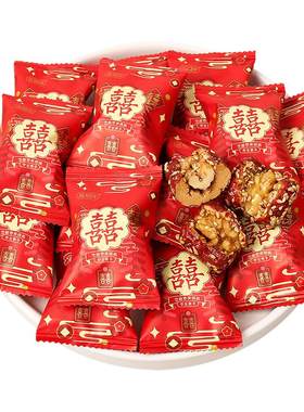 芝麻枣夹核桃红枣喜糖喜枣