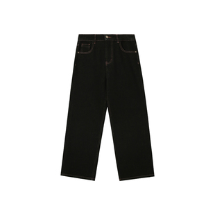 郑买买 明线牛仔 秋冬季新款经典直筒显瘦百搭简约明线牛仔裤女款