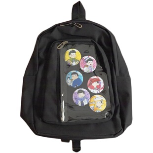 【PM痛包】吧唧展示娃包双肩透明口袋拉链多层大容量学生书包背包