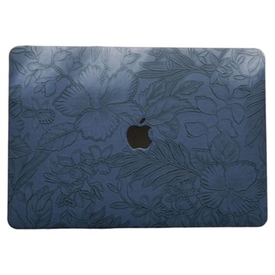 深蓝压花2024新款苹果电脑保护套适用于macbookpro13保护壳笔记本air15 pro14寸macbook16寸外壳macAir保护套