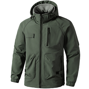 机能冬季冲锋衣男款战术军旅打猎服装外套装工装骑行夹克防风保暖