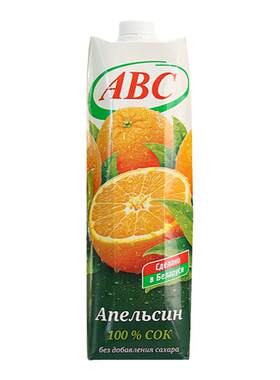 俄罗斯进口ABC橙子味1L瓶装果汁