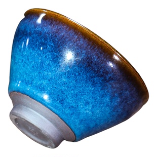 星汉回蓝建盏主人杯大容量高端个人专用茶盏大号建窑开窑茶杯单杯