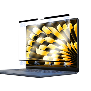 适用苹果macbookpro14磁吸膜24款m3笔记本air13.6电脑15.3高清16.2护眼A3113 A3114 A2941免贴保护膜无损画质