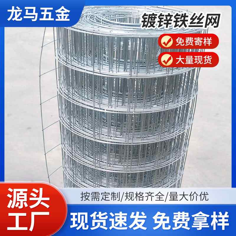 镀锌铁丝网粗丝大孔批发铁丝网厂家电焊网大铁丝网焊接二寸孔