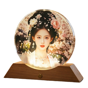 水晶彩绘玻璃画照片定制周年纪念生日结婚情人节七夕礼物520摆件