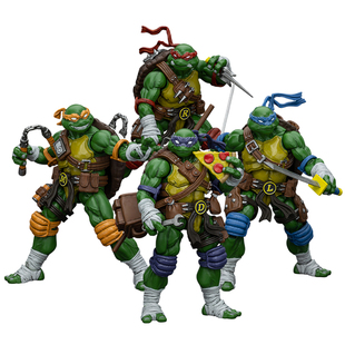 JOYTOY暗源忍者神龟四人组1/18可动手办摆件兵人模型