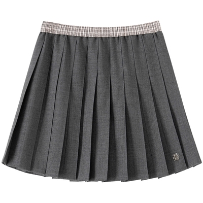 【绵羊毛】BANANA BABY2026年春新款学院风高腰抽绳短裙女百褶裙