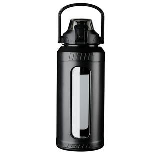 玻璃水杯大容量男生吨吨桶2000ml耐高温玻璃杯茶水分离运动水壶