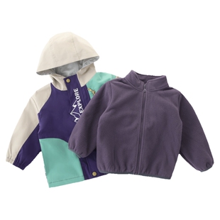 儿童外套三合一秋冬季女童防风户外萌冲山野锋衣三防宝宝男童衣服