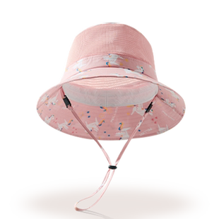 伯希和户外防晒帽男童大帽檐防紫外线遮阳透气海边渔夫帽子女孩