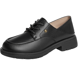 森达牛津鞋女鞋春秋款商场同款学院风休闲乐福厚底小皮鞋4JO28CM4