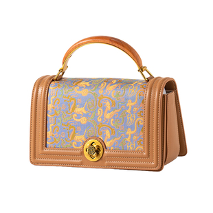 2025年新款张和才蜀锦新中式国风真丝手提斜跨包包送长辈妈妈礼物