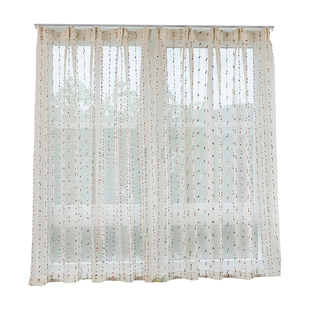 彩虹糖豆纱窗帘免打孔安装轨道一整套2025新款飘窗小窗户阳台纱帘