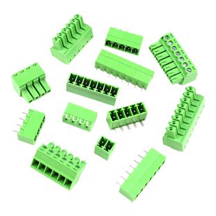 2EDG接线端子3.81mm插拔式2P3P4P5P6P7P8P10P12P直弯针插头座KF15