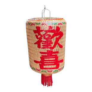 潮汕竹编油纸灯笼火锅店餐厅摄影楼婚礼古风祠堂中秋手工艺大灯笼